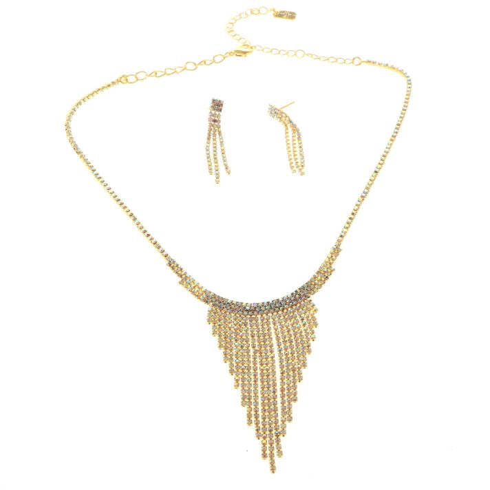 Rhinestone Necklace Set 