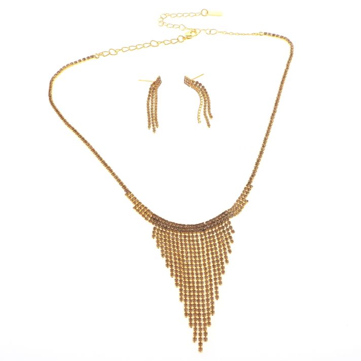 Rhinestone Necklace Set 