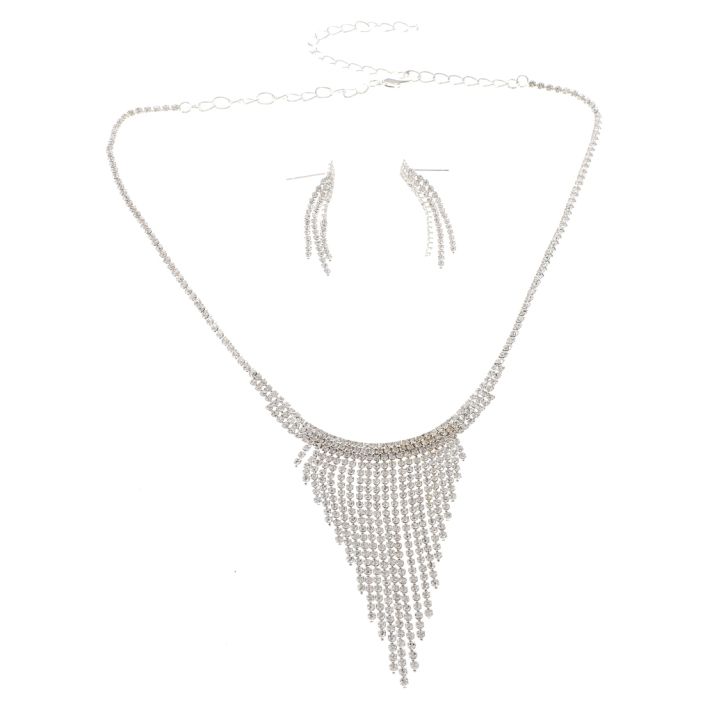 Rhinestone Necklace Set 