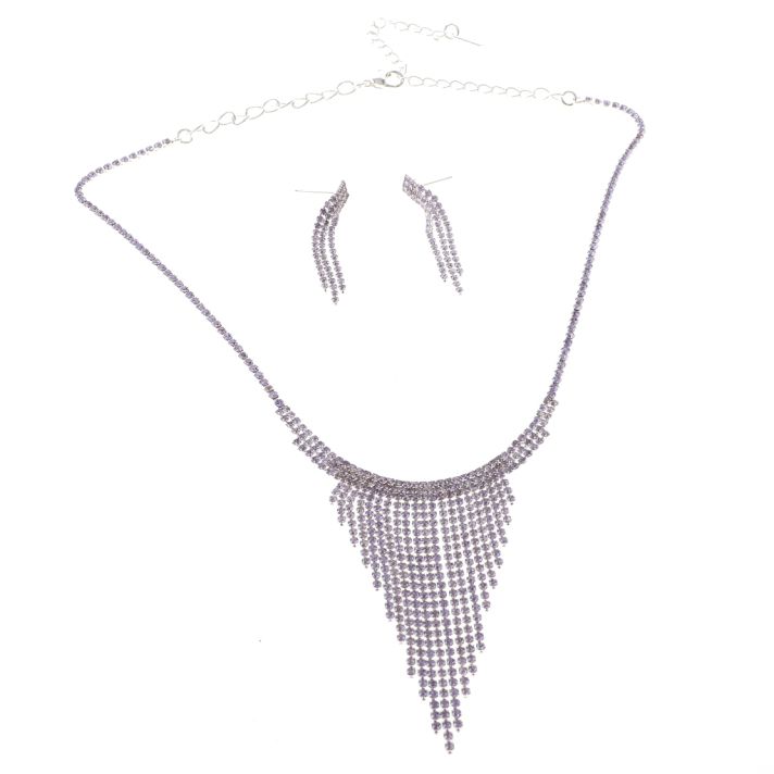 Rhinestone Necklace Set 