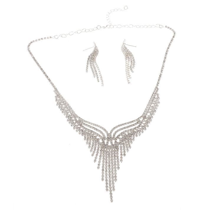 Rhinestone Necklace Set 