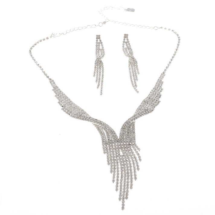 Rhinestone Necklace Set 