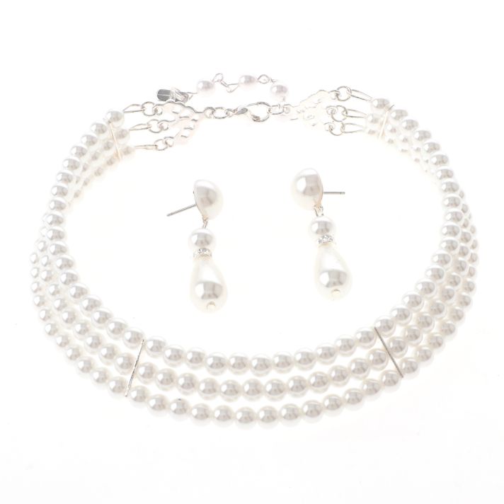 Synthetic Pearl Choker Set 