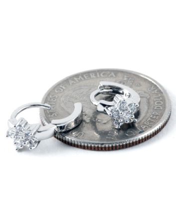 Cubic Zirconia Hoop Earrings