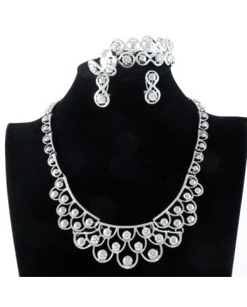 Silver Plated Necklace Set