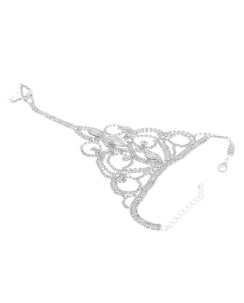 Rhinestone Hand Chain Bracelet 