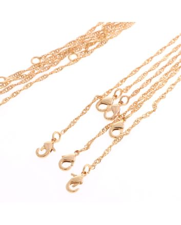 6 Pcs Gold Metal Necklace