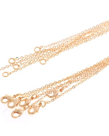 6 Pcs Gold Metal Necklace