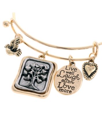 Tree of life bangle bracelet