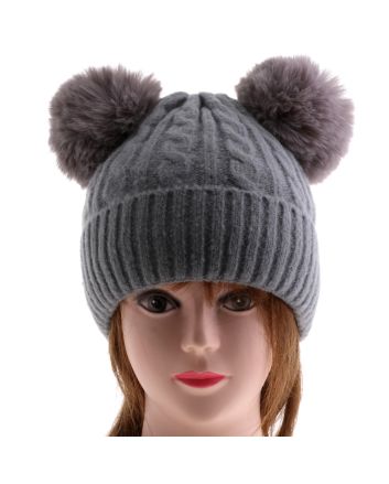 Fashion Knit Beanie Pom Pom Hat