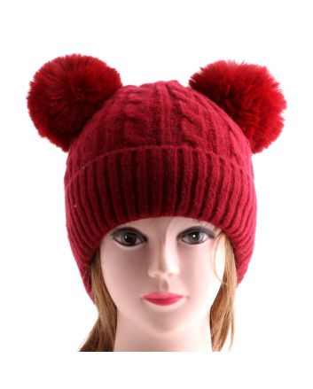 Fashion Knit Beanie Pom Pom Hat