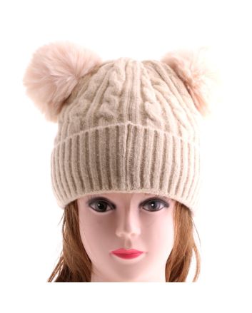 Fashion Knit Beanie Pom Pom Hat