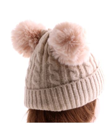 Fashion Knit Beanie Pom Pom Hat