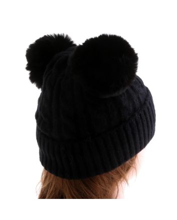Fashion Knit Beanie Pom Pom Hat