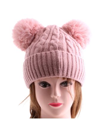 Fashion Knit Beanie Pom Pom Hat