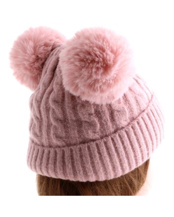 Fashion Knit Beanie Pom Pom Hat
