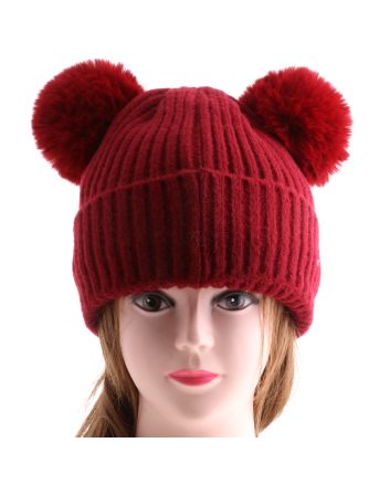 Fashion Knit Beanie Pom Pom Hat