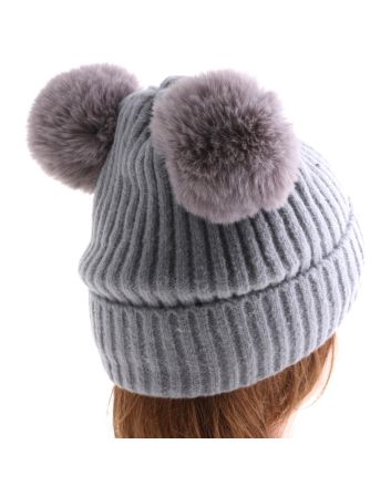Fashion Knit Beanie Pom Pom Hat