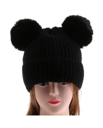 Fashion Knit Beanie Pom Pom Hat