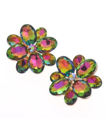 Crystal Evening Clip On Earrings