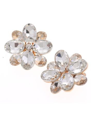Crystal Evening Clip On Earrings