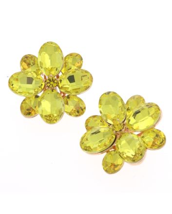 Crystal Evening Clip On Earrings