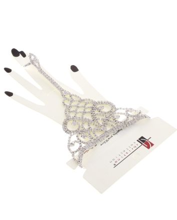 RHINESTONE BRACELET WITH RING