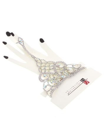 RHINESTONE BRACELET WITH RING