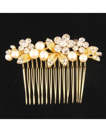 Pearl Rhinestone Hair Comb
