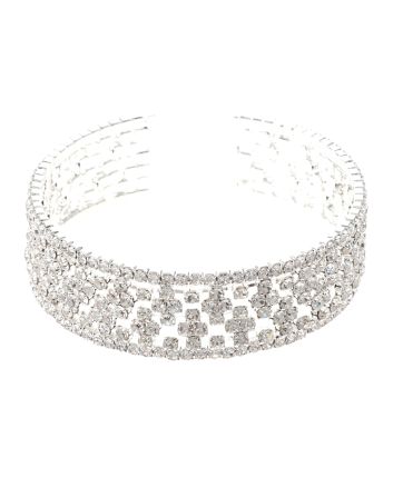 Rhinestone Stretch Cuff Bracelet 