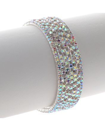 Rhinestone Stretch Cuff Bracelet 