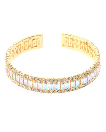 Rhinestone Stretch Cuff Bracelet 