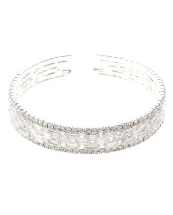 Rhinestone Stretch Cuff Bracelet 