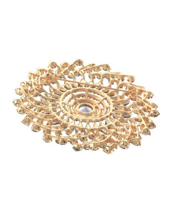 Large Crystal Flower Brooch