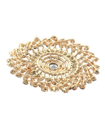 Large Crystal Flower Brooch