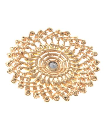 Large Crystal Flower Brooch