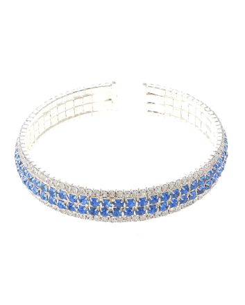 Rhinestone Stretch Cuff Bracelet 