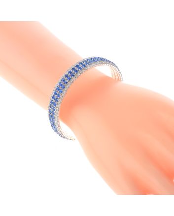 Rhinestone Stretch Cuff Bracelet 
