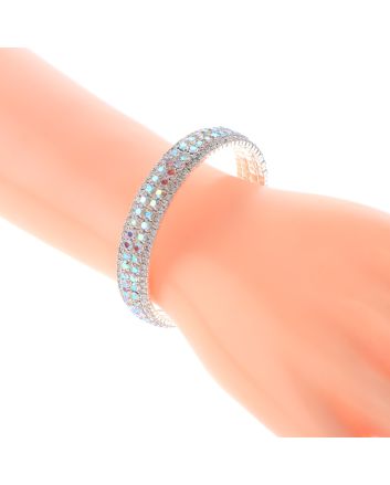 Rhinestone Stretch Cuff Bracelet 