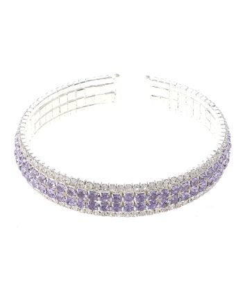 Rhinestone Stretch Cuff Bracelet 