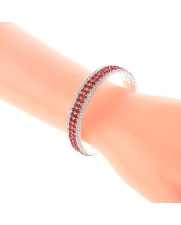 Rhinestone Stretch Cuff Bracelet 
