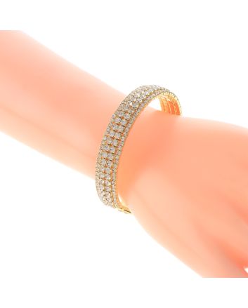 Rhinestone Stretch Cuff Bracelet 