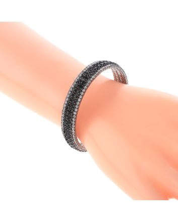 Rhinestone Stretch Cuff Bracelet 