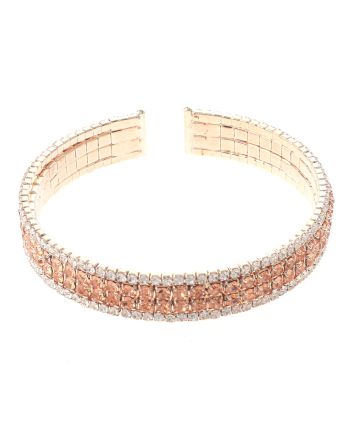 Rhinestone Stretch Cuff Bracelet 
