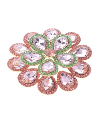 Crystal Flower Brooch