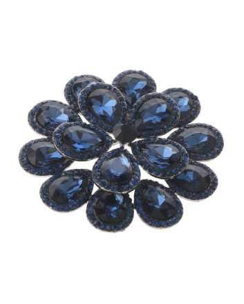 Crystal Flower Brooch