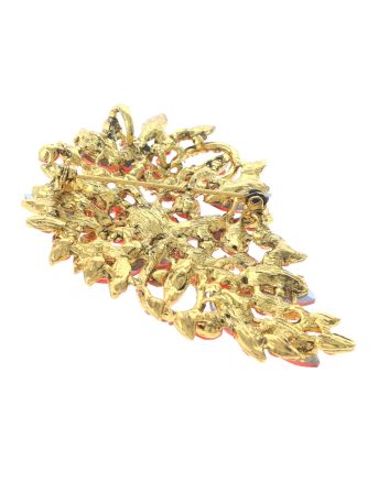 Crystal Flower Brooch