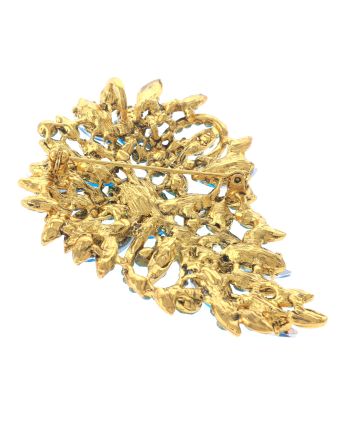 Crystal Flower Brooch