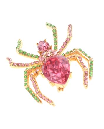 Crystal Spider Brooch  