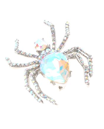 Crystal Spider Brooch  
